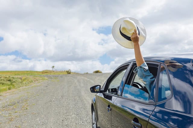 Waiving From Car